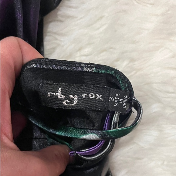 Ruby Rox Elegant Purple and Green Women's Dress Formal Mini - Picture 2 of 5